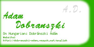 adam dobranszki business card